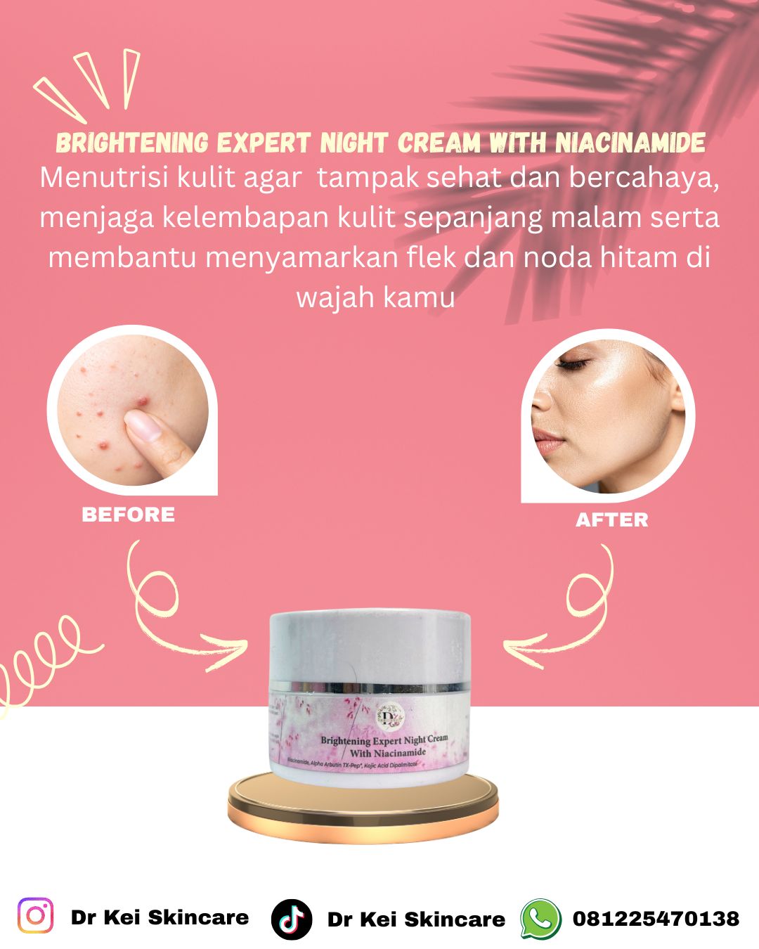 Dr Kei Beauty Care Brightening Expert Night Cream With Niacinamide 10 Gr