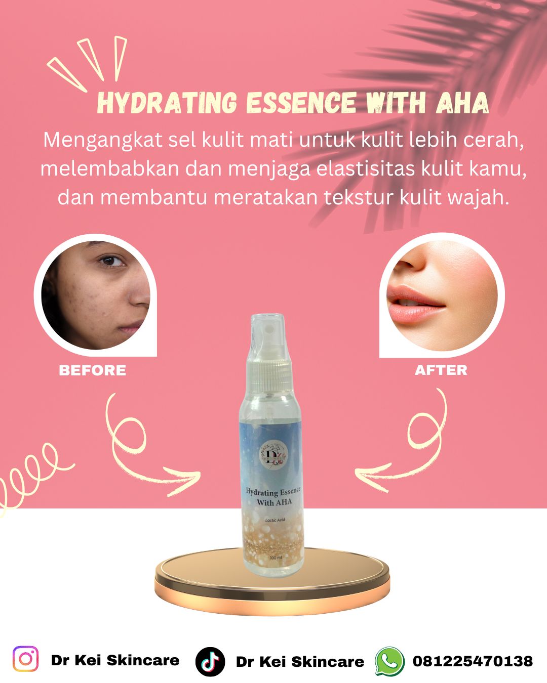 Dr Kei Beauty Care Hydrating Essence With AHA 100 Ml